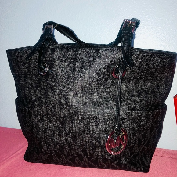 Michael Kors Black Monogram Tote - Picture 1 of 3